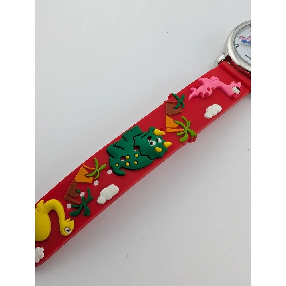 Eikon Dinosaur Kids Watch Rotating Dinosaur Red Silicone Band- New Battery‎